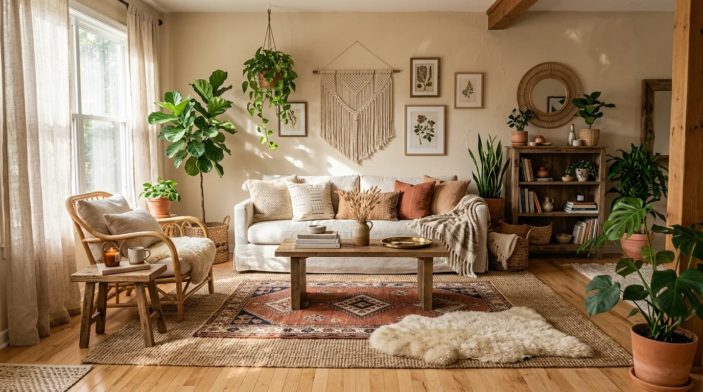 Living room with fireplace