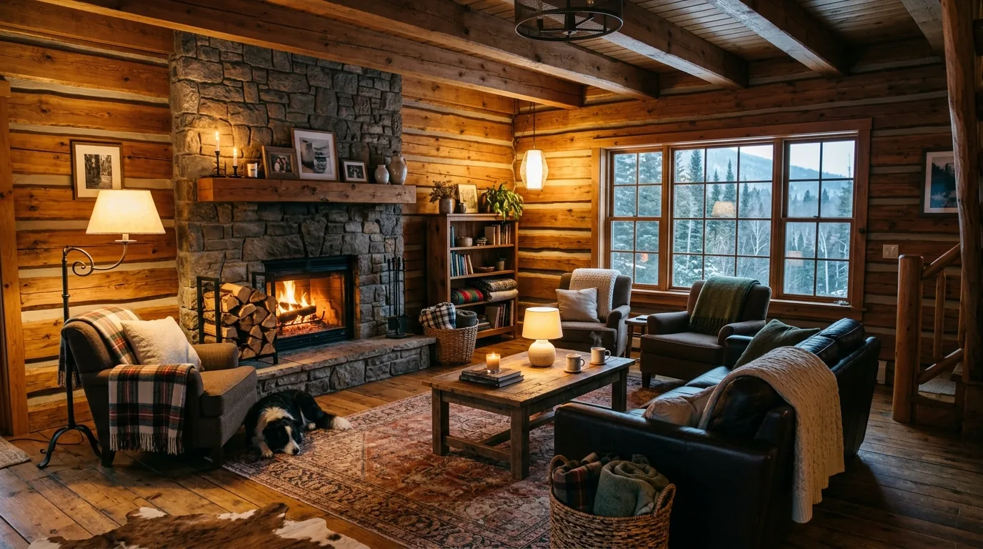 Coastal cozy room with slipcovered sofa