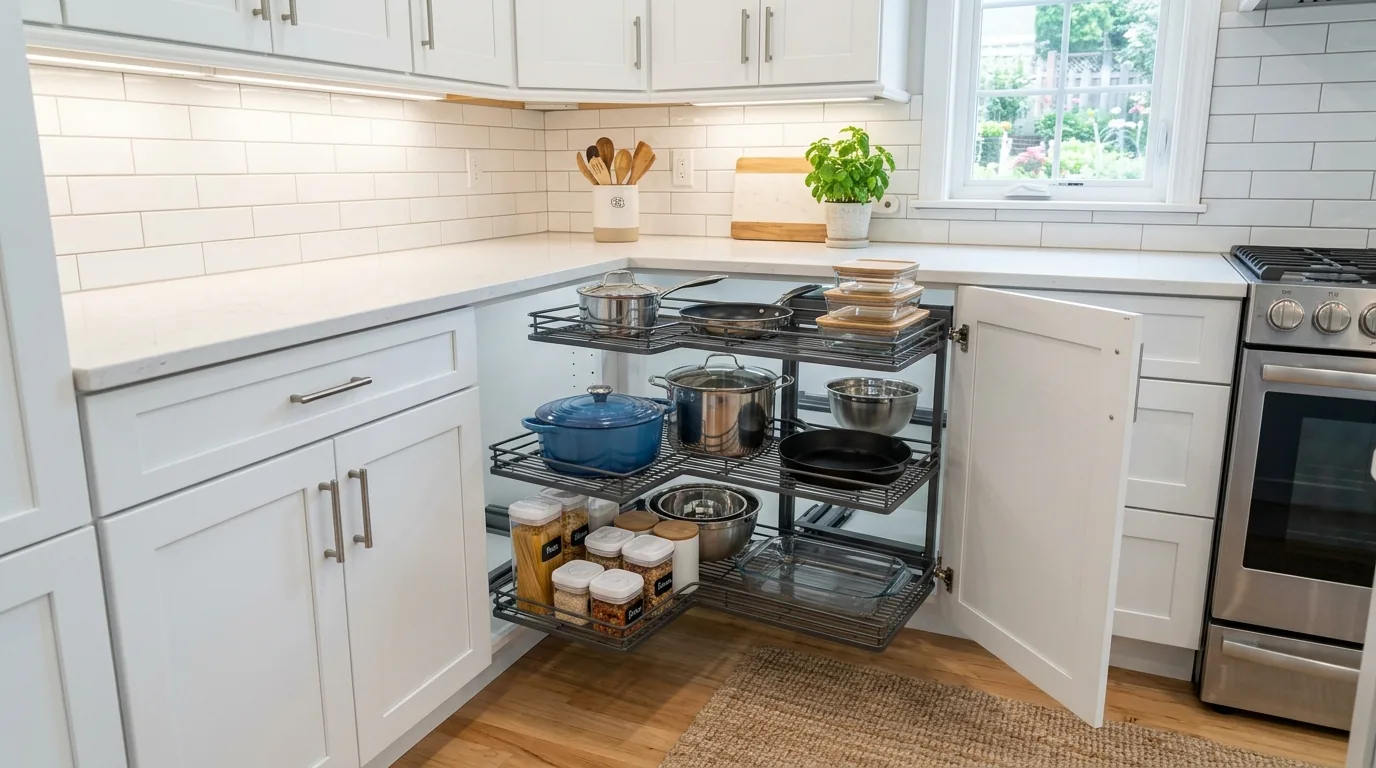 13 Clever Corner Cabinet Ideas for Efficient Kitchen Storage