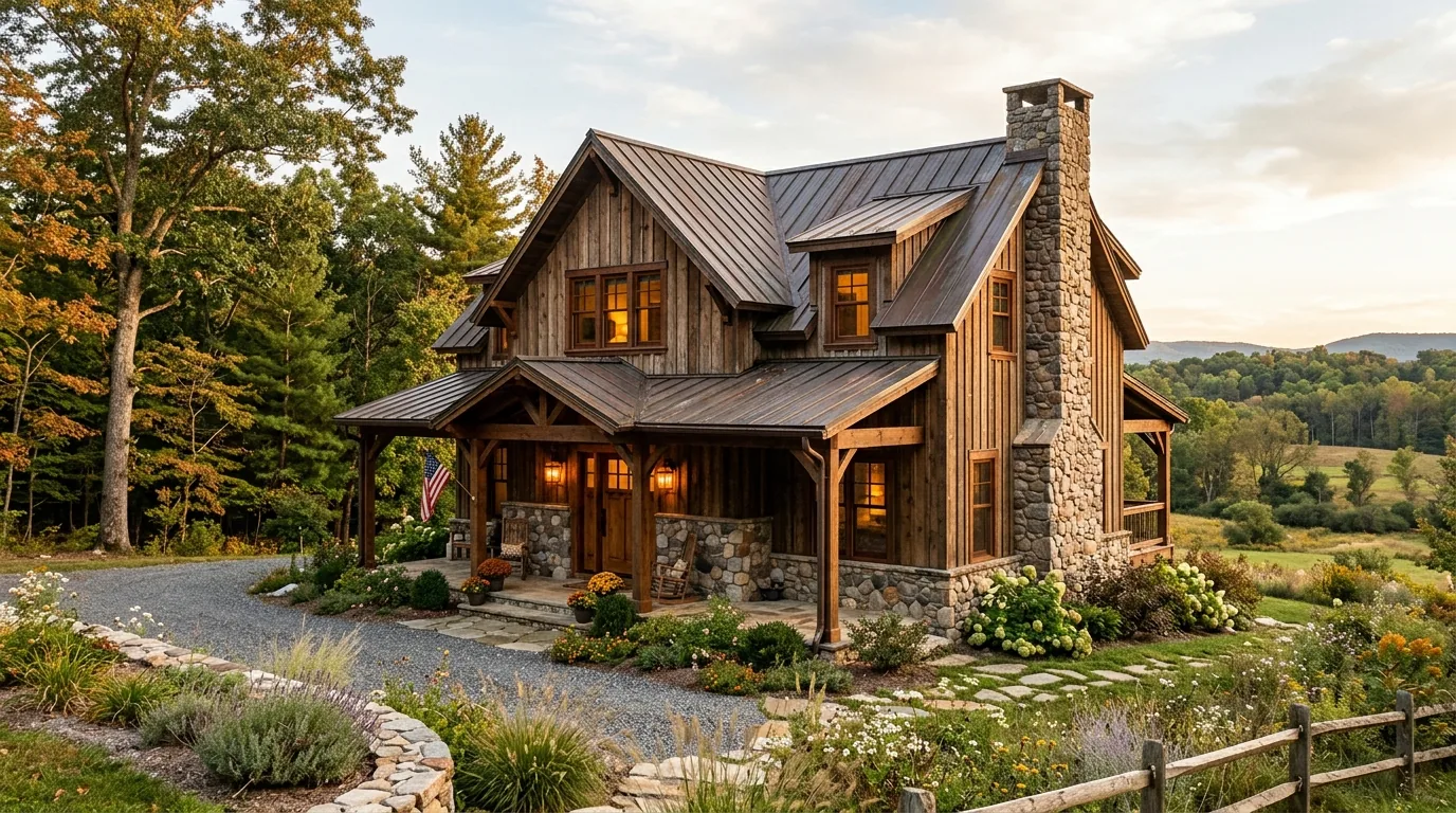 Board and batten gable detail combined with horizontal lap siding below