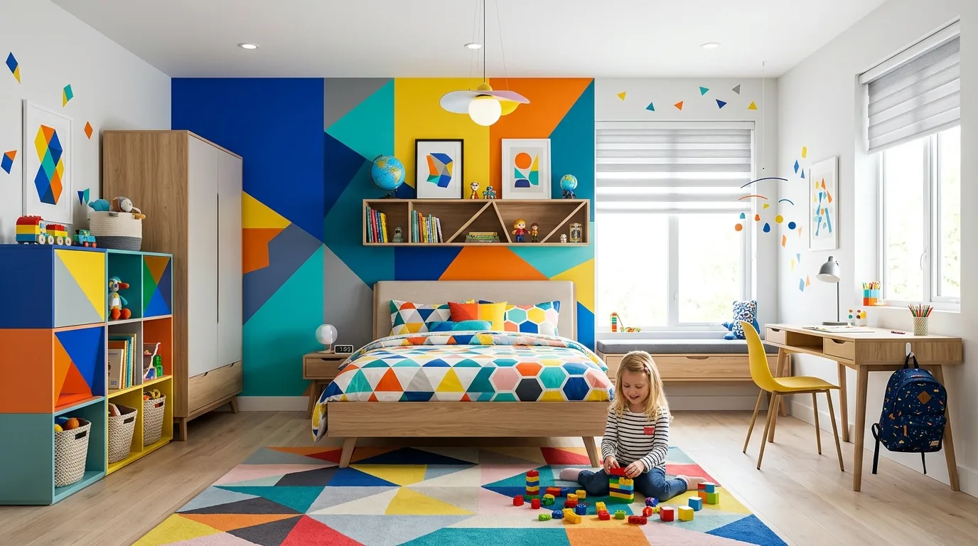 Dinosaur room with earthy palette