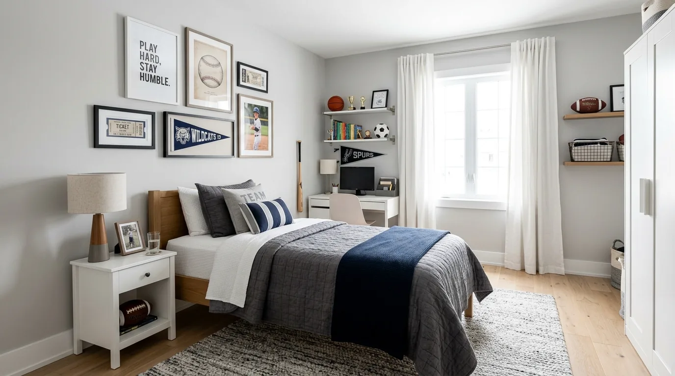 Luxury kids theme room with custom mural
