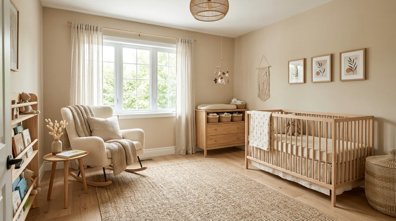 Luxury nursery with paneled walls