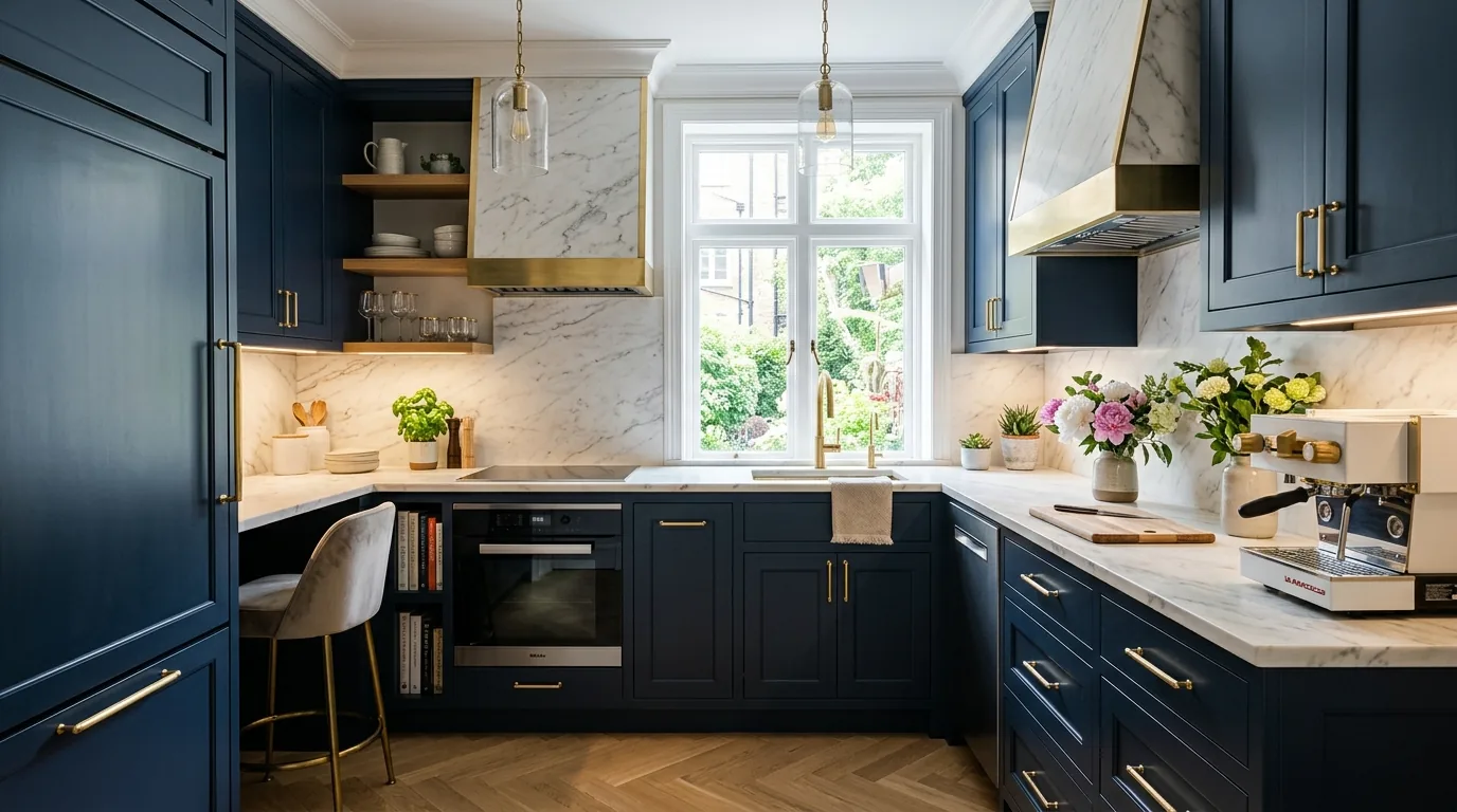Ceiling height cabinets in a tiny kitchen