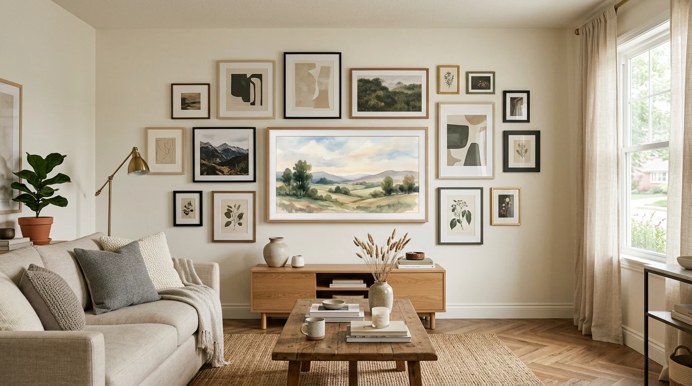 12 Clever Viewing Experience with Deco TV Frames for a Gallery Look