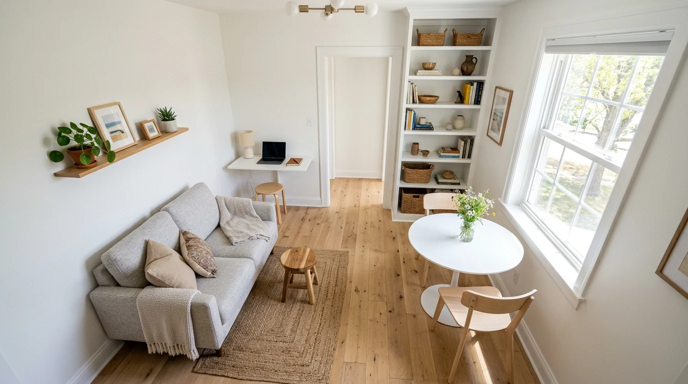 Nursery with cork flooring and soft washable rug